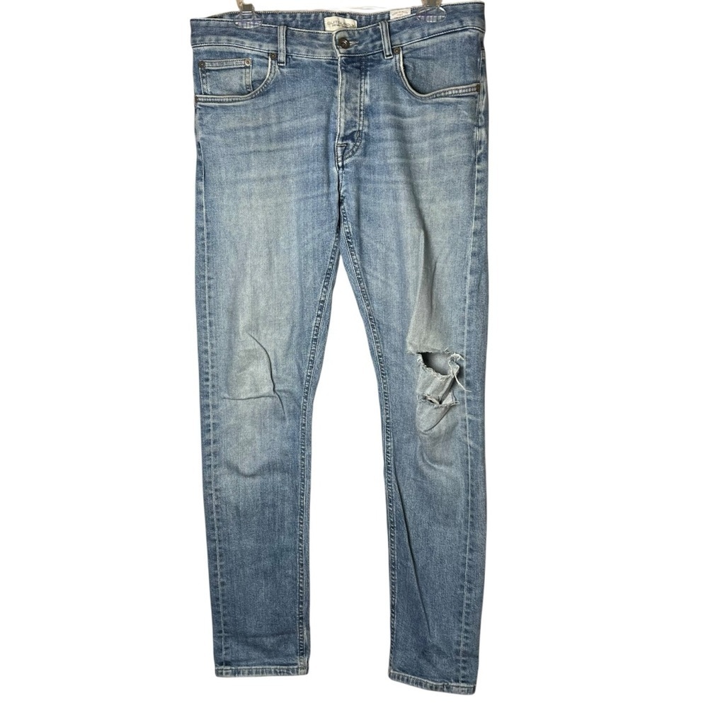Suitsupply Candiani Denim Jeans Men’s Sz 31x32 Italy Made Button Fly Distressed